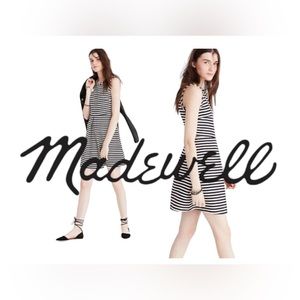 Madewell Afternoon Dress In Stripe Size Medium